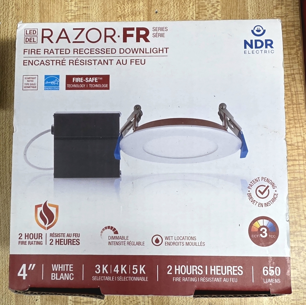 NDR Electric Razor FR Fire Rated Recessed Downlight - 4 inch